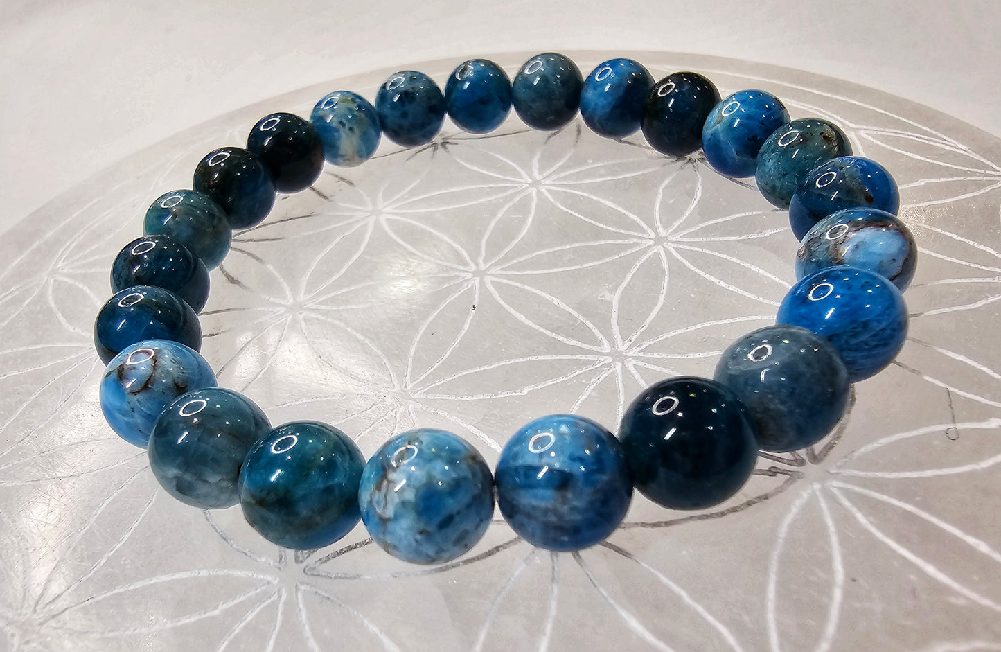 Pierre "clarté mentale" Apatite bleue