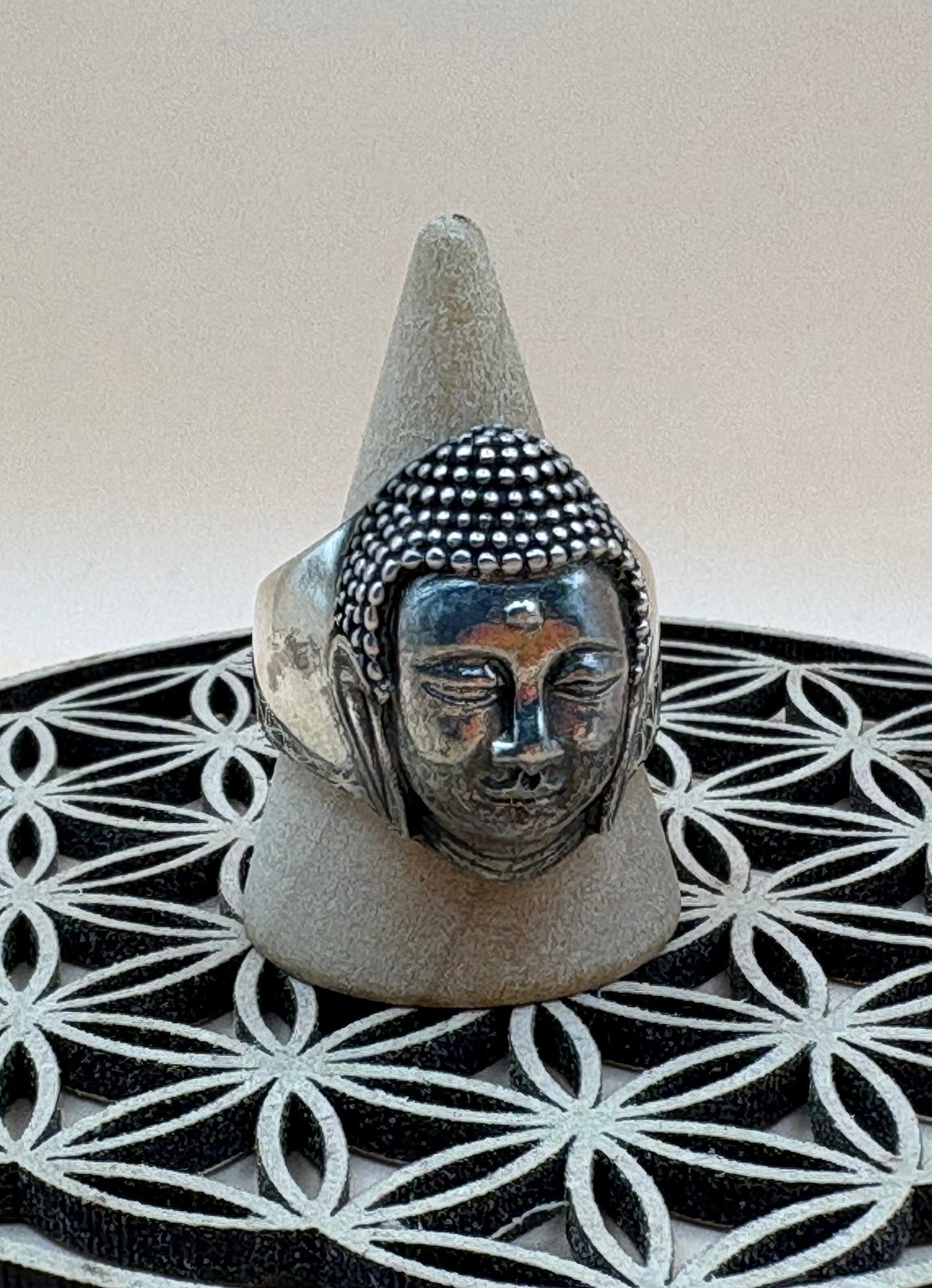 bague Bouddha argent