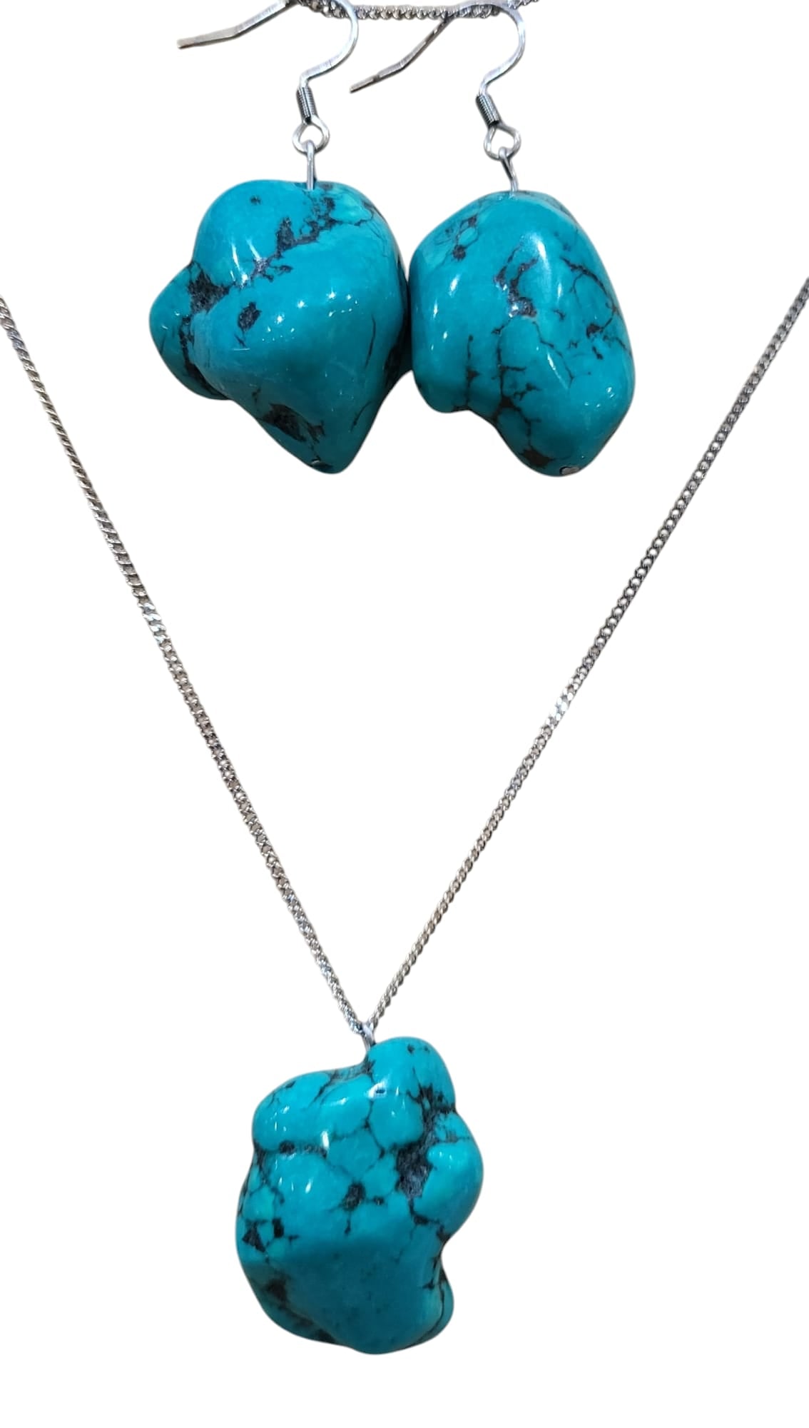 Parure Turquoise pierre "communication"