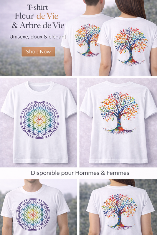 T-shirt géométrie sacré 100% coton