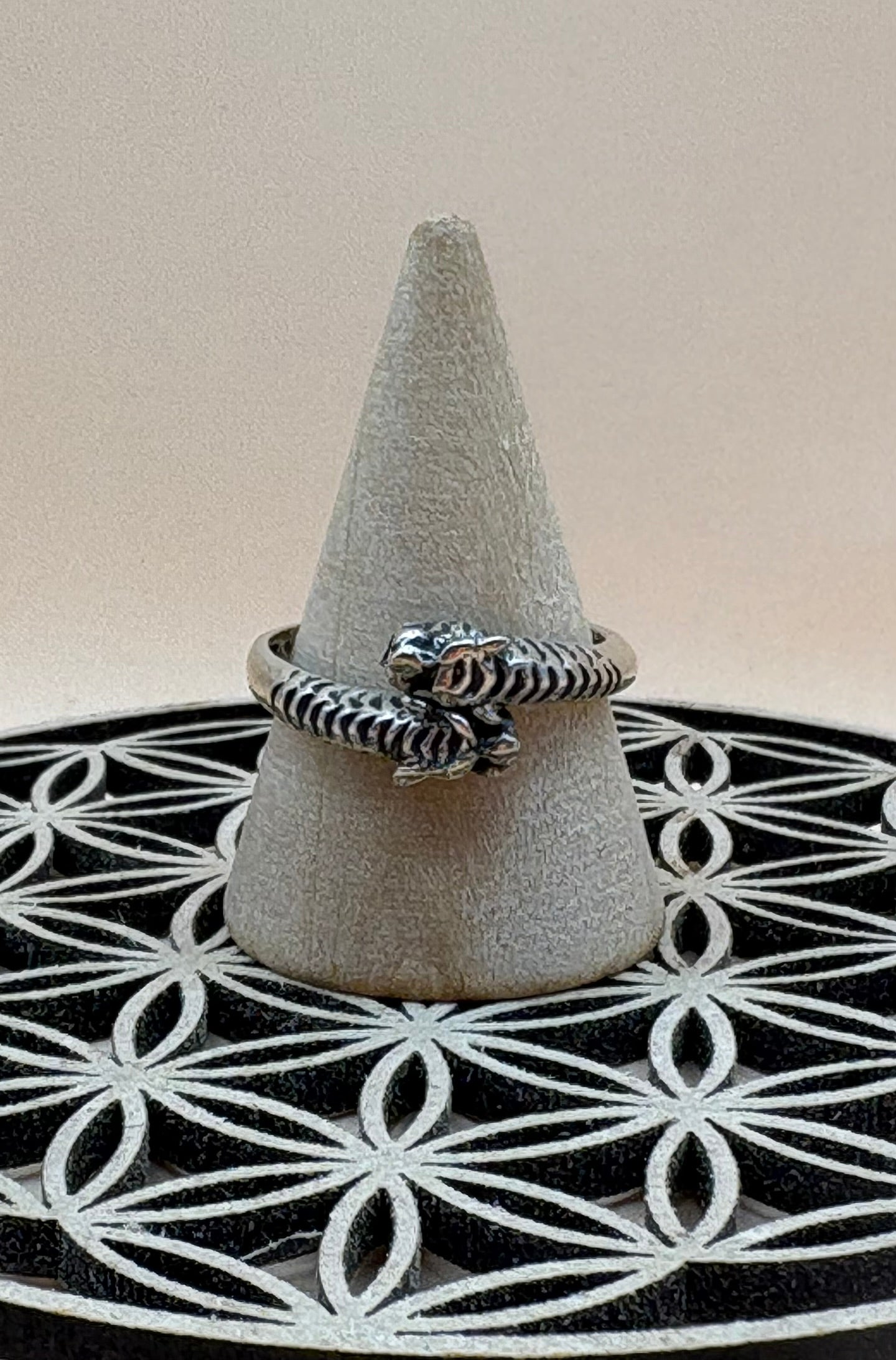 bague tigres argent