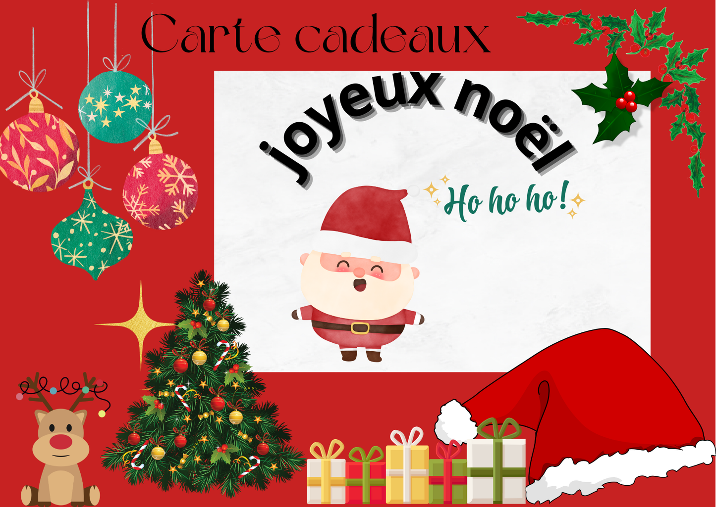 Carte cadeau Noël