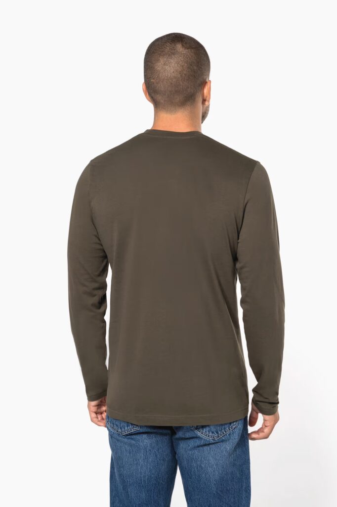 T-shirt col V manches longues homme