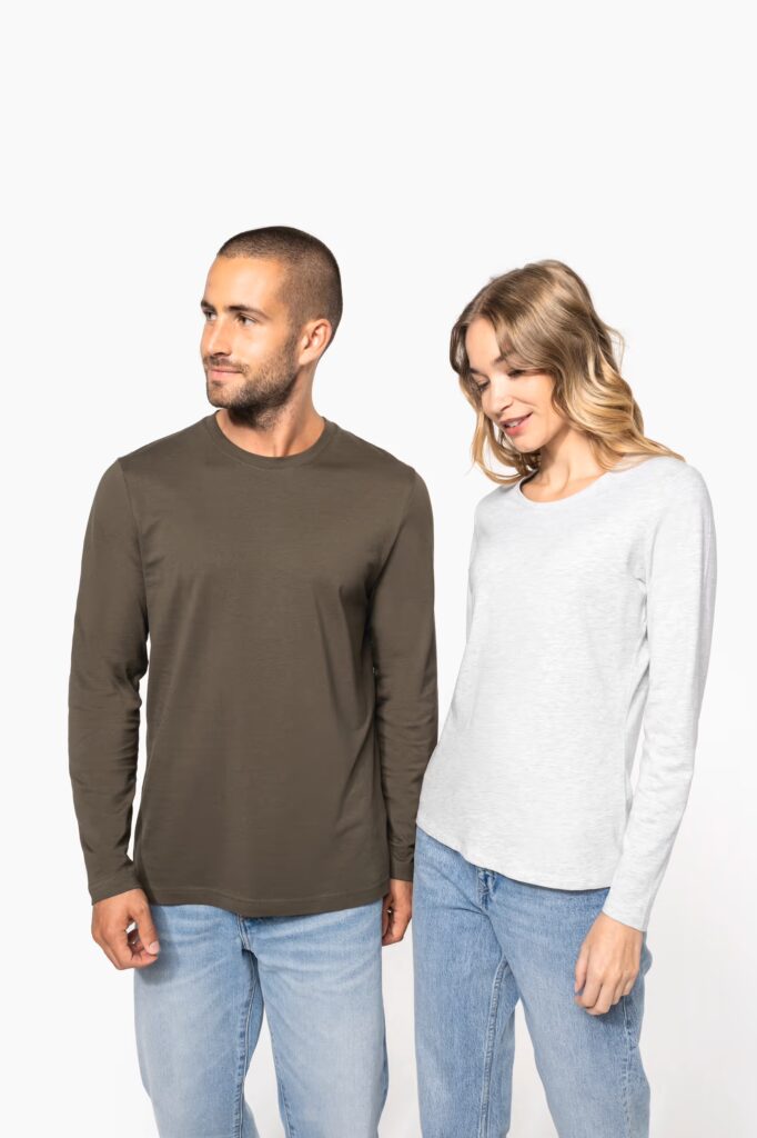 T-shirt col rond manches longues femme