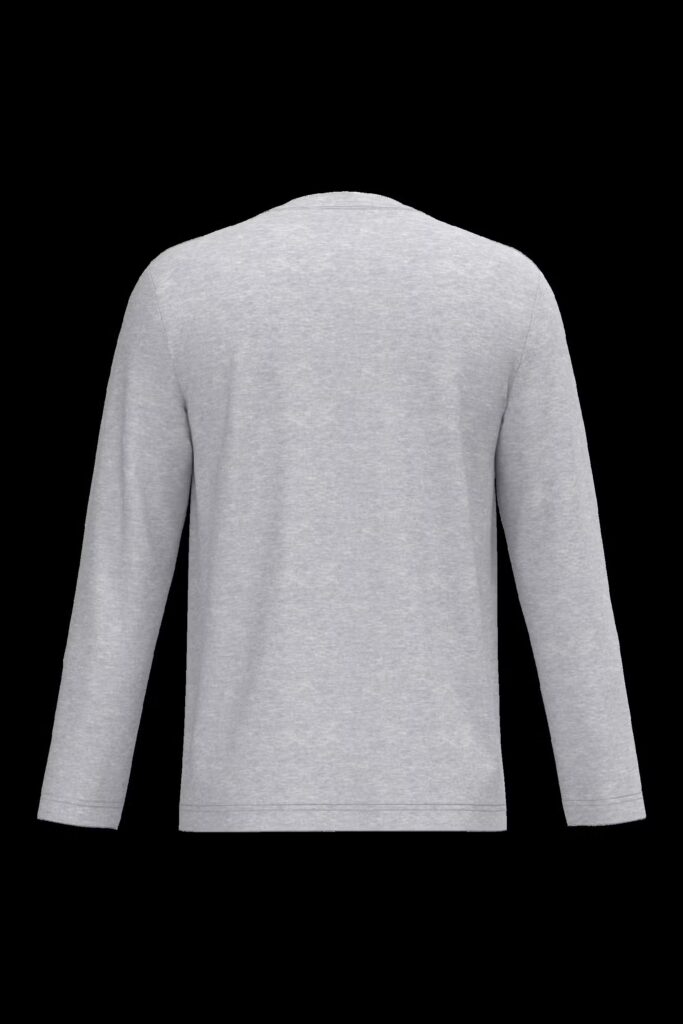 T-shirt col V manches longues homme