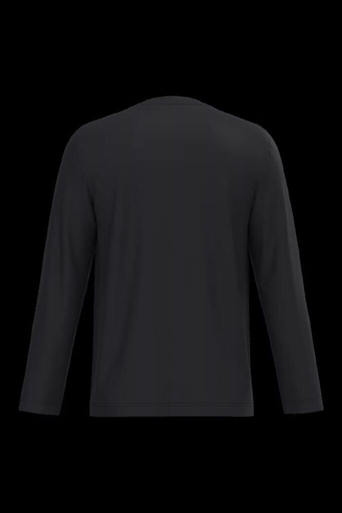 T-shirt col V manches longues homme