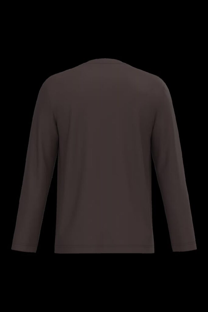 T-shirt col V manches longues homme