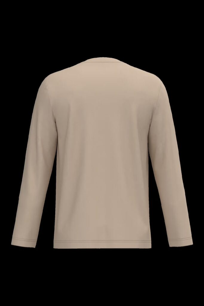 T-shirt col V manches longues homme
