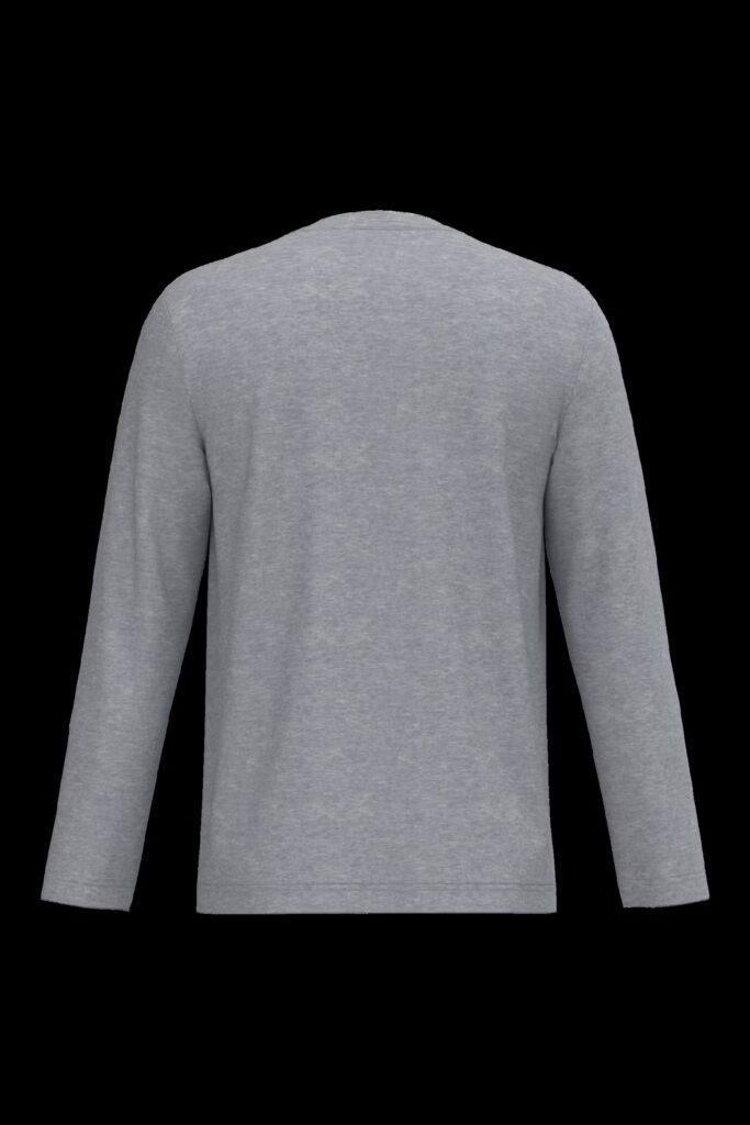 T-shirt col V manches longues homme