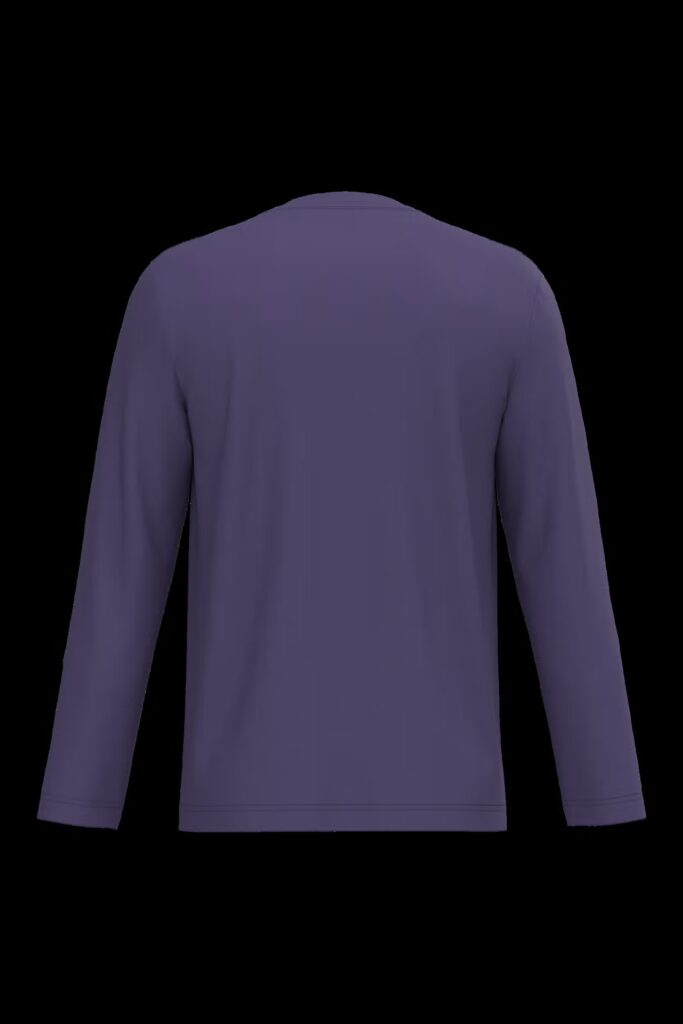 T-shirt col V manches longues homme