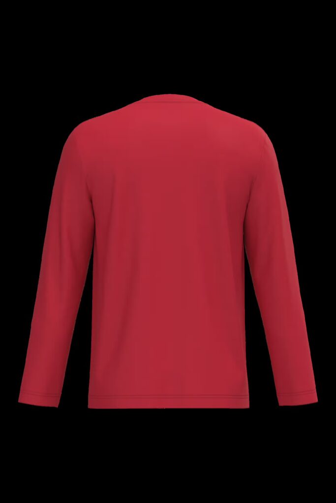 T-shirt col V manches longues homme