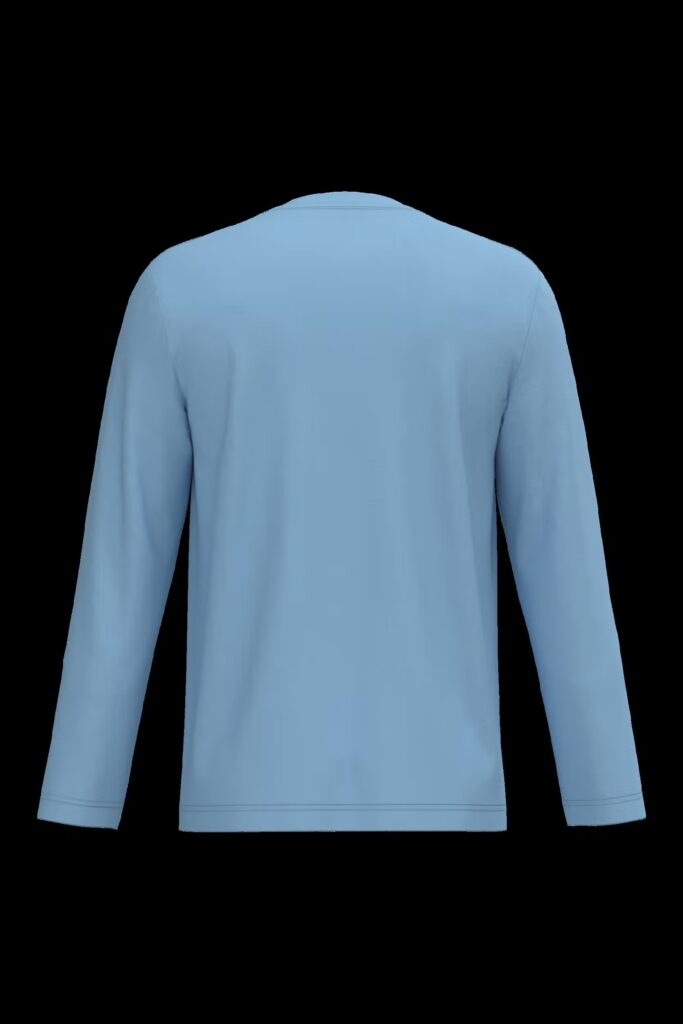 T-shirt col V manches longues homme