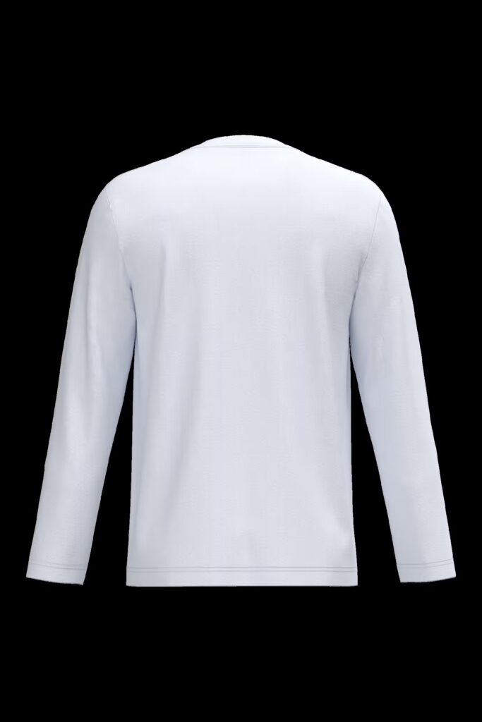 T-shirt col V manches longues homme
