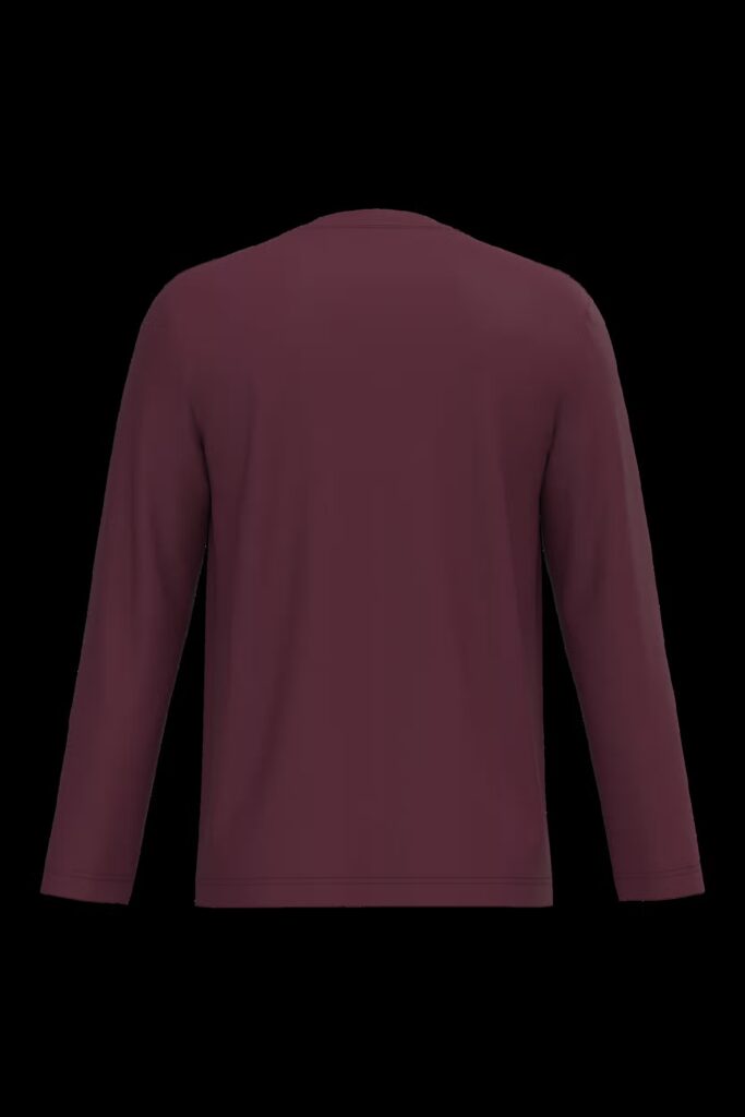 T-shirt col V manches longues homme