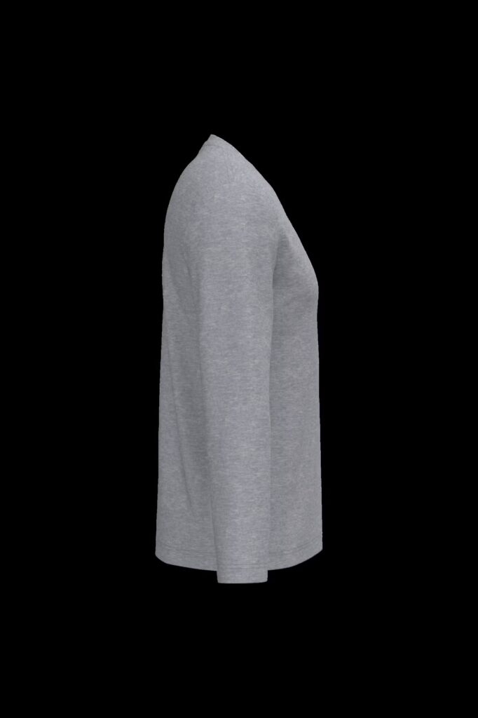 T-shirt col V manches longues homme