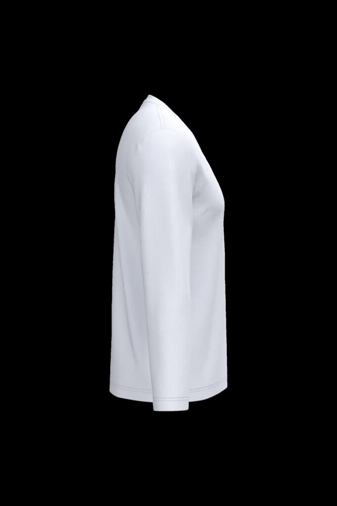 T-shirt col V manches longues homme