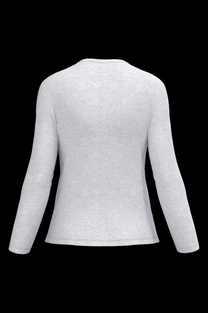 T-shirt col V manches longues femme