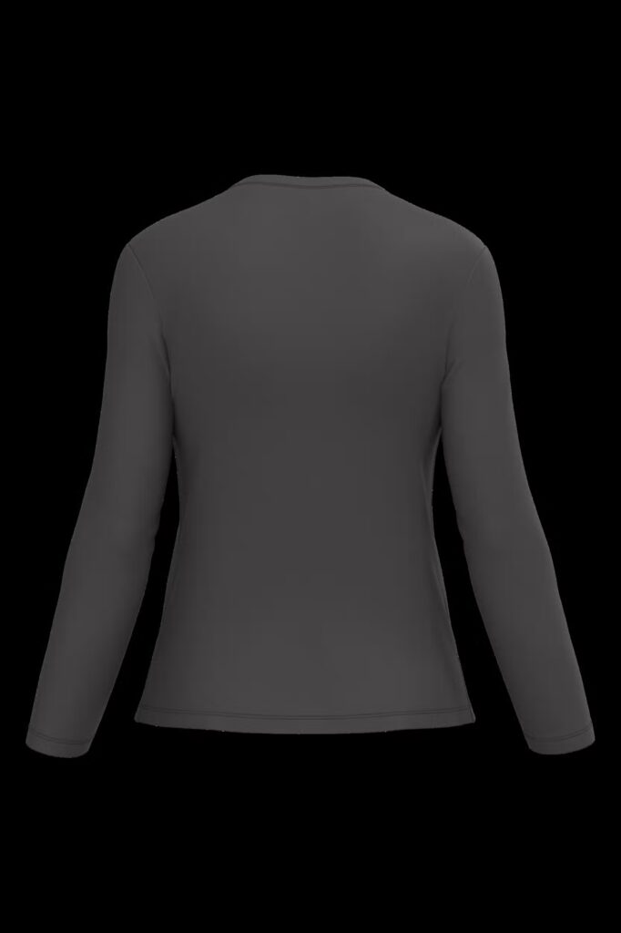 T-shirt col V manches longues femme