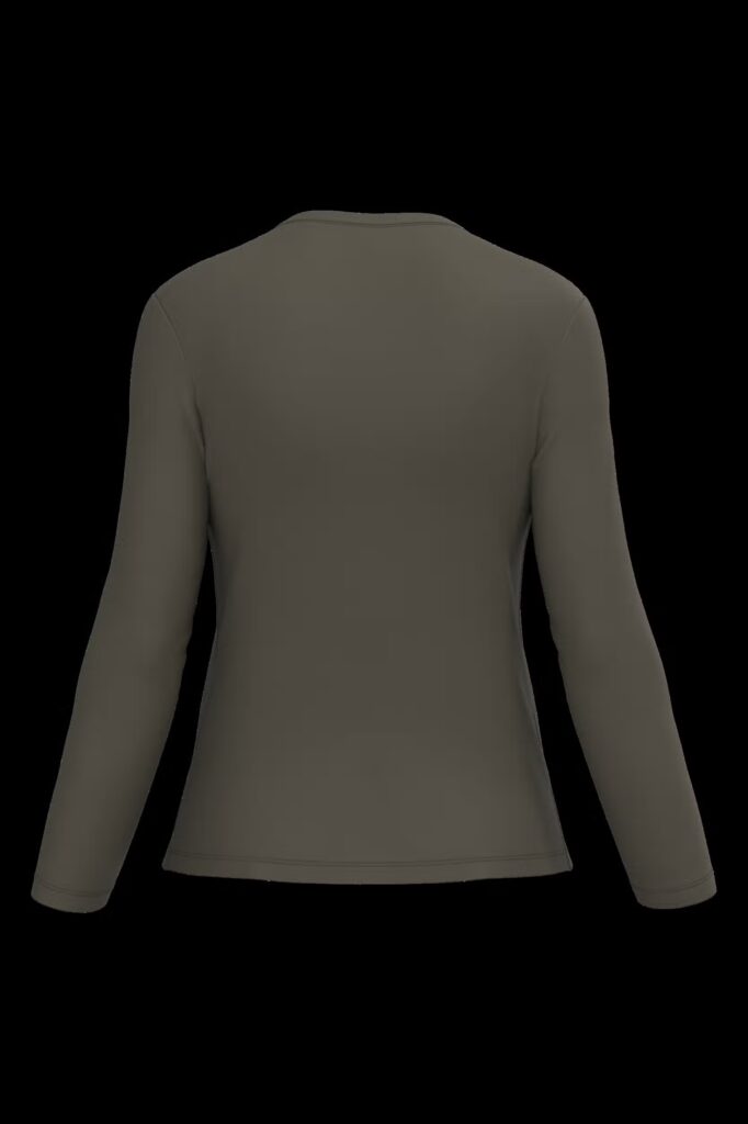 T-shirt col V manches longues femme