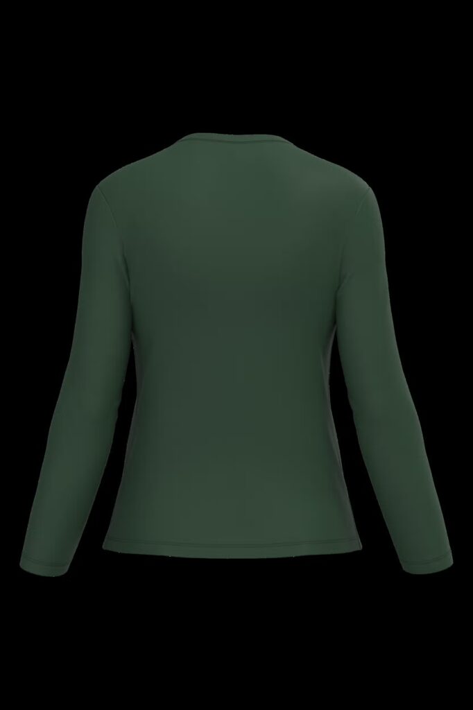 T-shirt col V manches longues femme