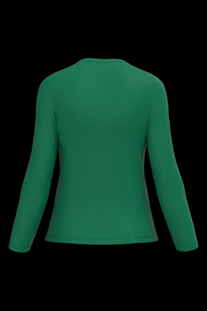 T-shirt col V manches longues femme