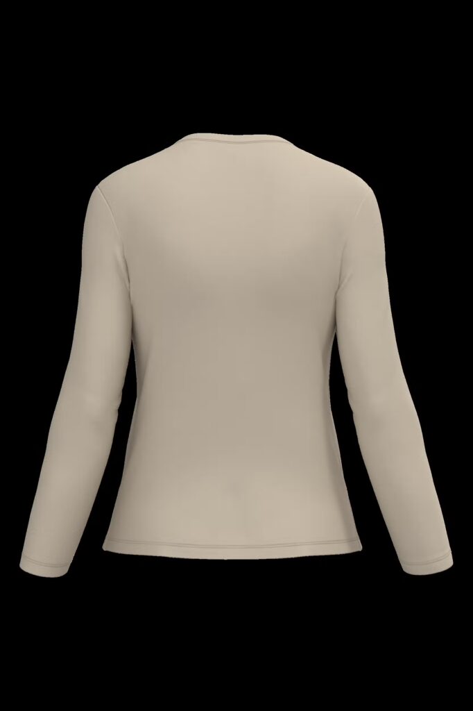T-shirt col V manches longues femme