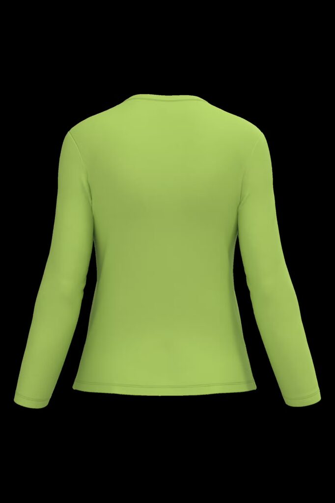 T-shirt col V manches longues femme