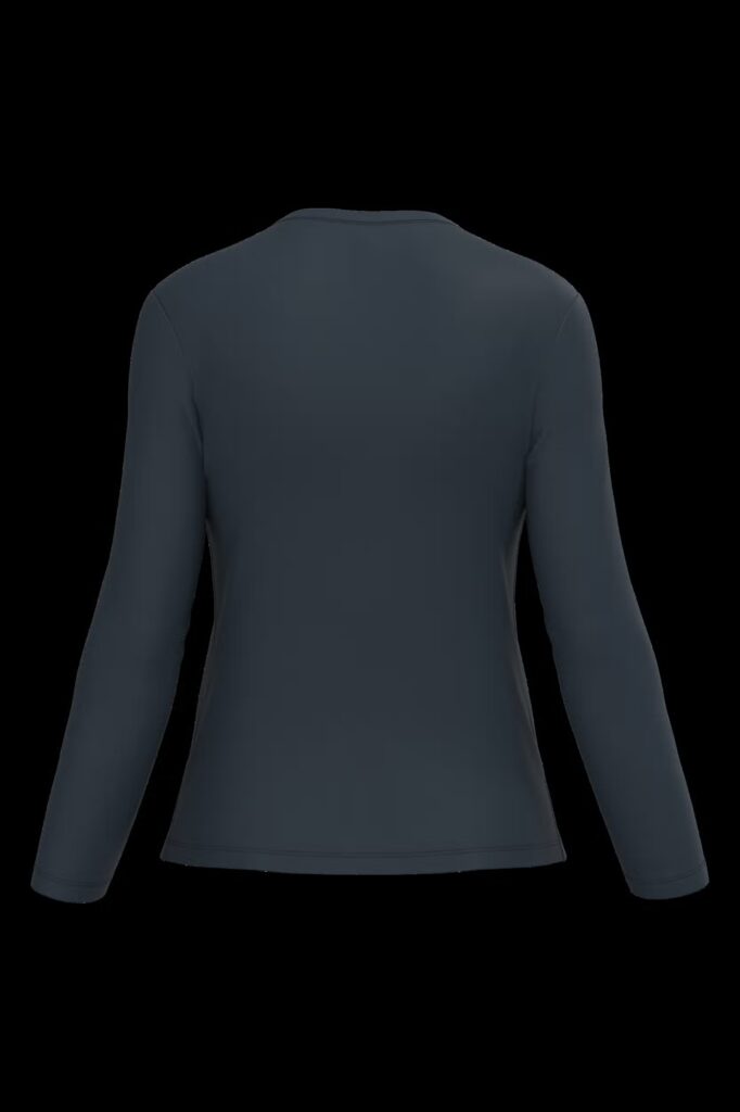 T-shirt col V manches longues femme
