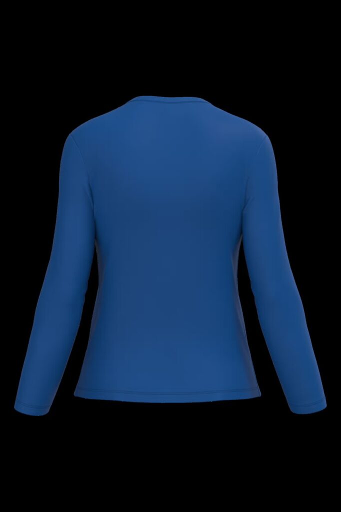 T-shirt col V manches longues femme