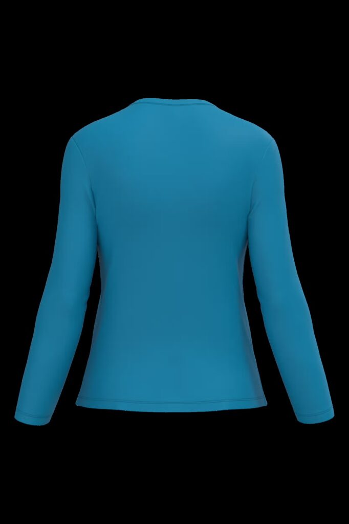 T-shirt col V manches longues femme