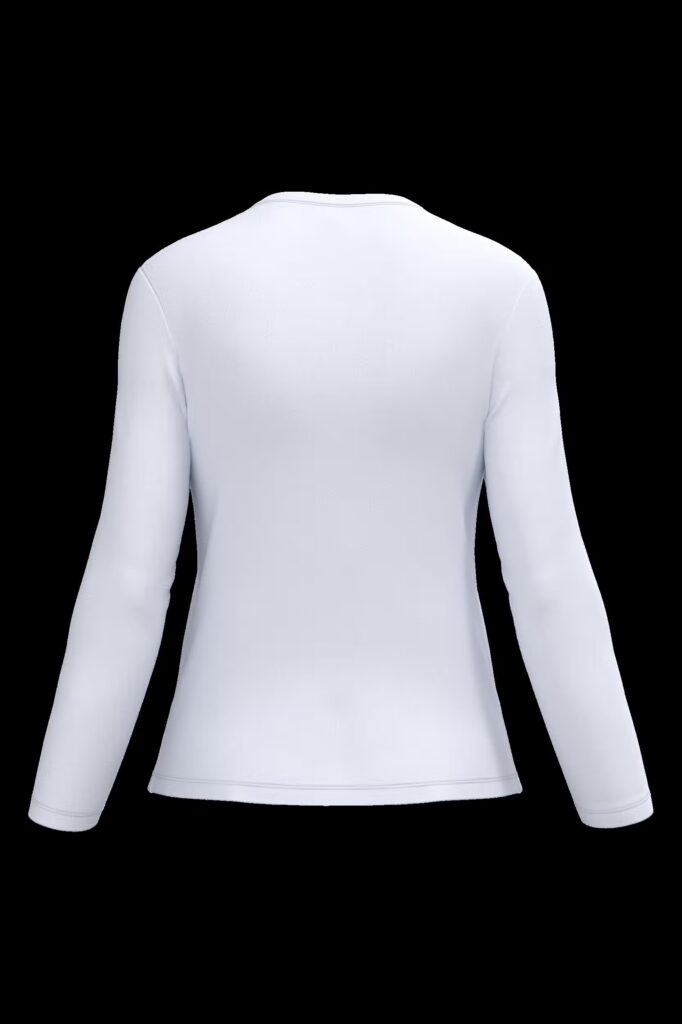 T-shirt col V manches longues femme