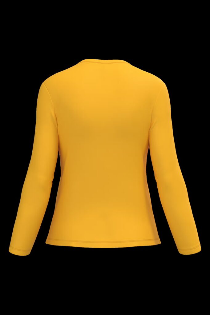 T-shirt col V manches longues femme