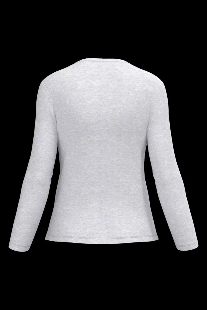 T-shirt col rond manches longues femme