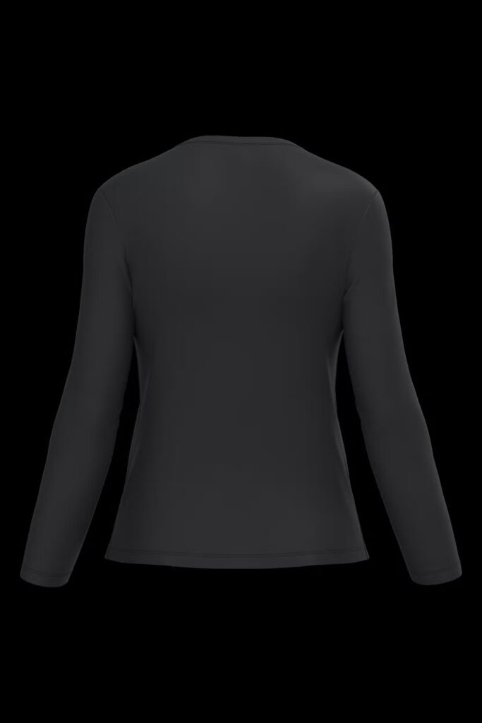 T-shirt col rond manches longues femme