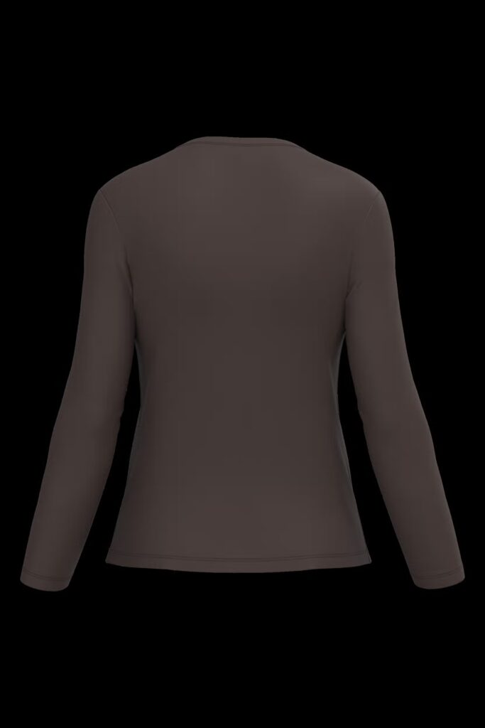 T-shirt col rond manches longues femme