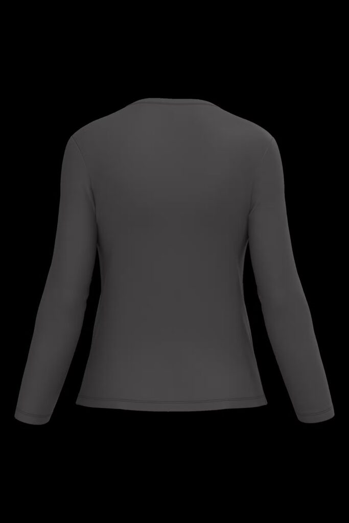 T-shirt col rond manches longues femme