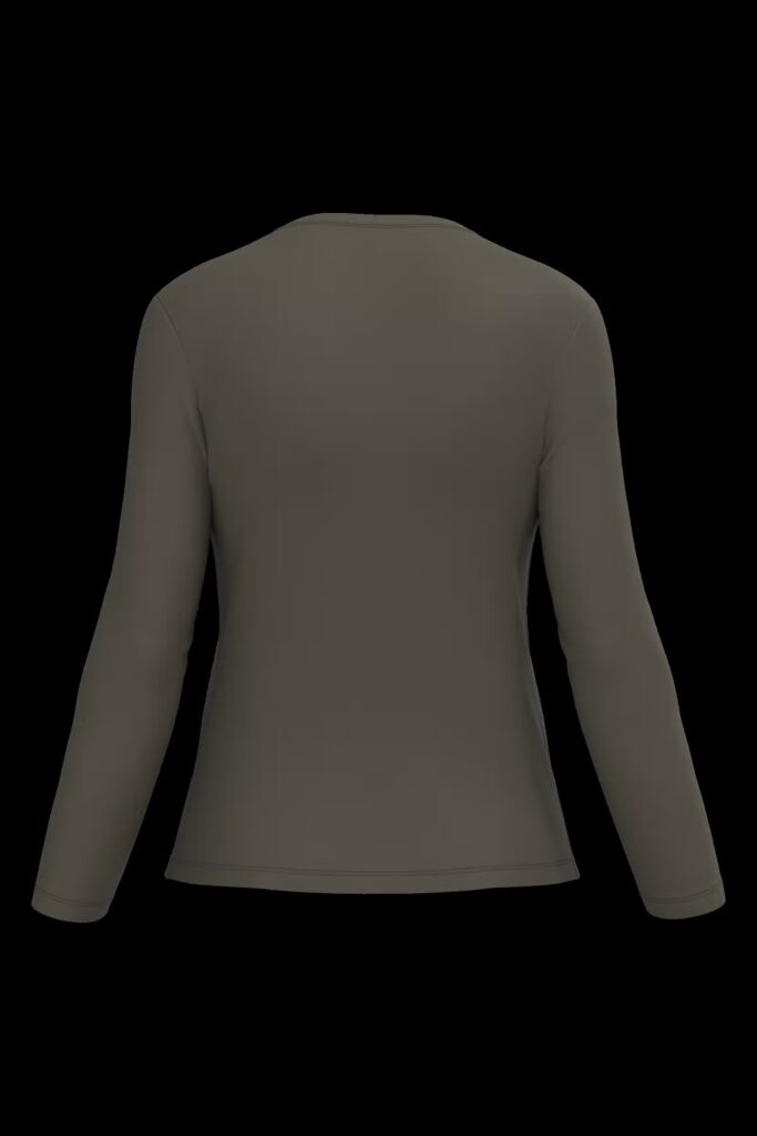 T-shirt col rond manches longues femme