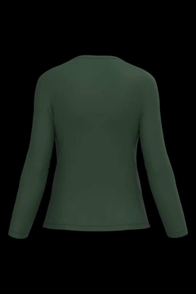 T-shirt col rond manches longues femme