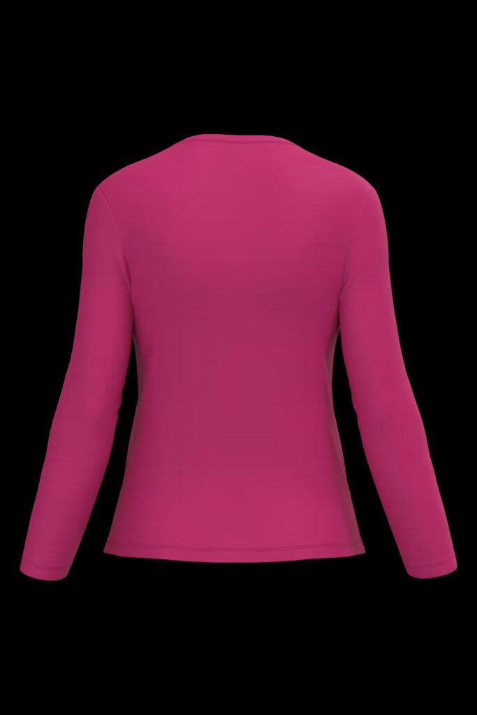 T-shirt col rond manches longues femme