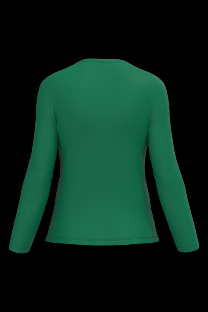 T-shirt col rond manches longues femme