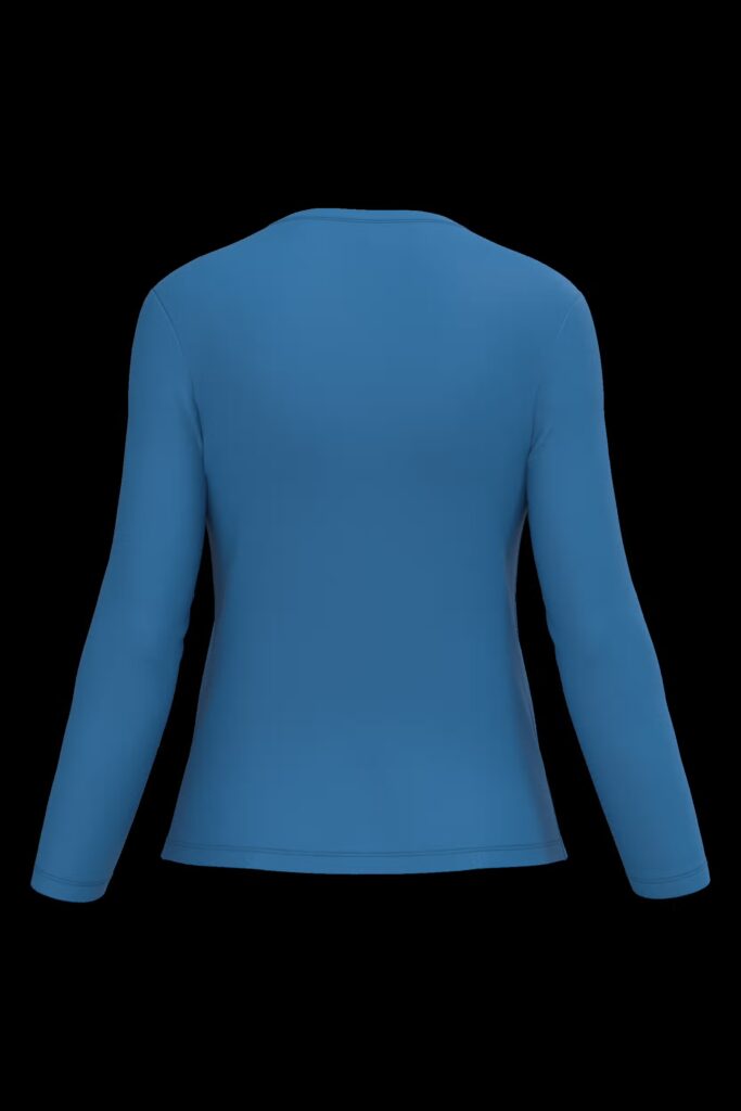 T-shirt col rond manches longues femme