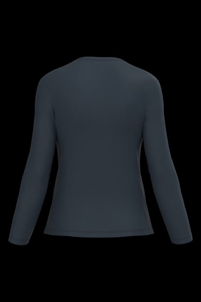 T-shirt col rond manches longues femme
