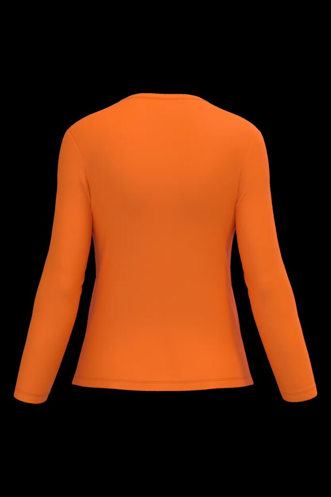 T-shirt col rond manches longues femme