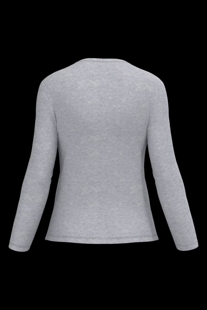 T-shirt col rond manches longues femme