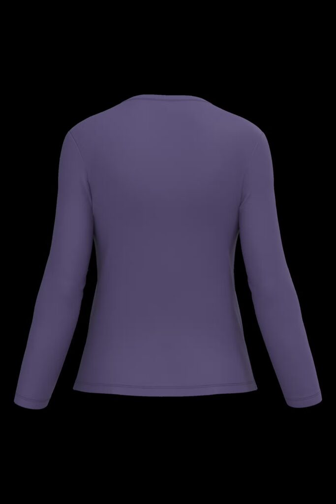 T-shirt col rond manches longues femme
