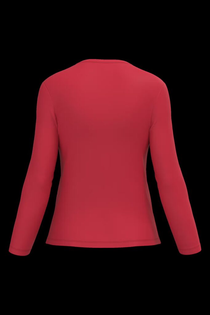 T-shirt col rond manches longues femme