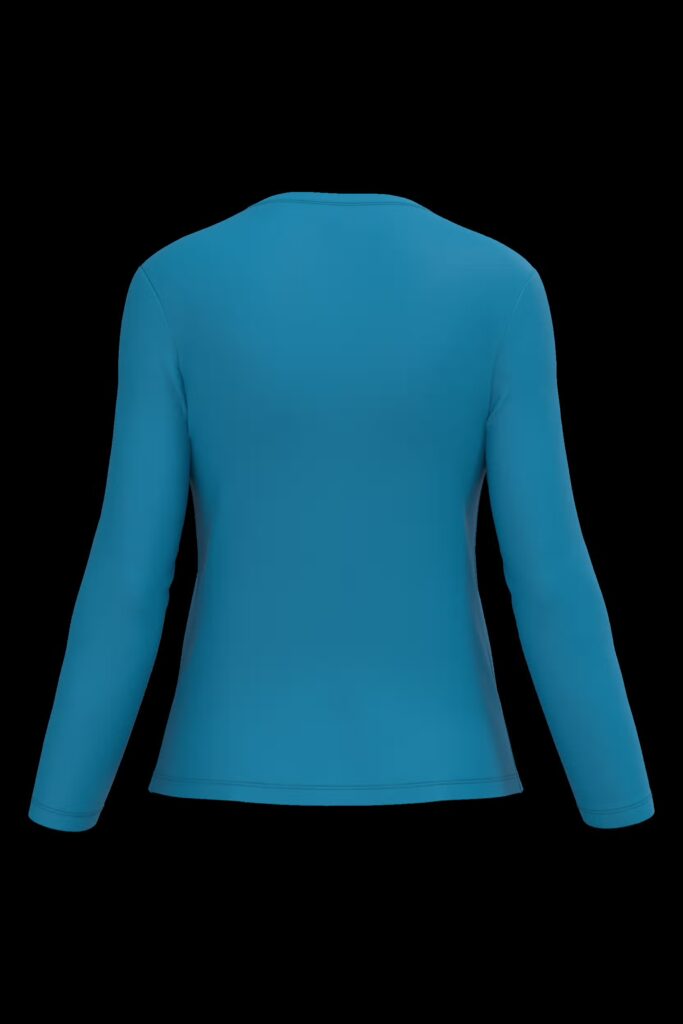T-shirt col rond manches longues femme