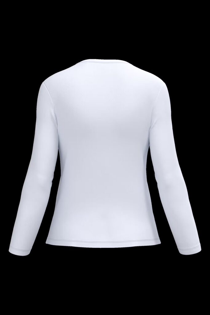 T-shirt col rond manches longues femme