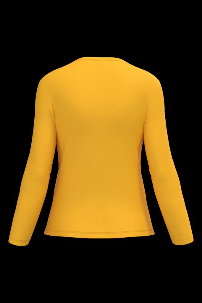 T-shirt col rond manches longues femme