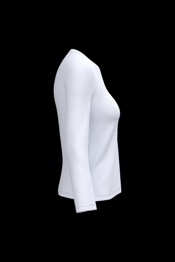 T-shirt col rond manches longues femme